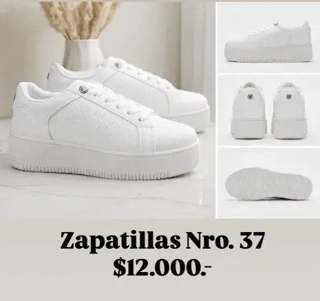 Zapatillas Nuevas blancas casuales Nro. 37