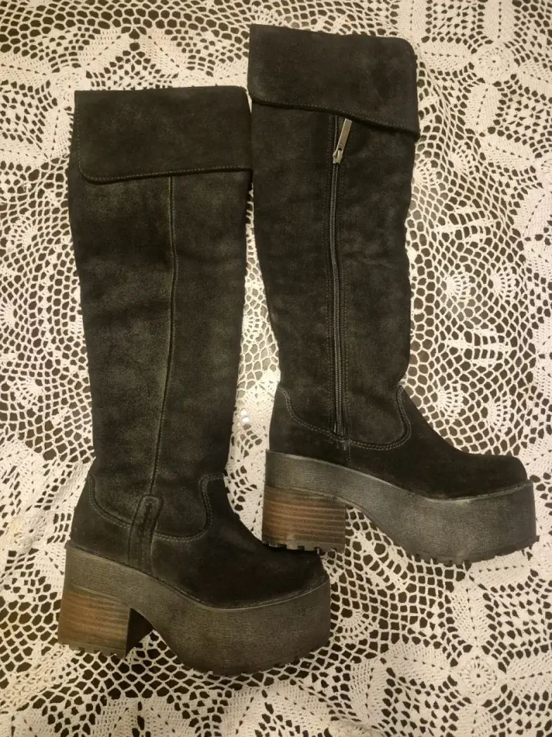 Botas negras de plataforma alta TALLA 35 - 1