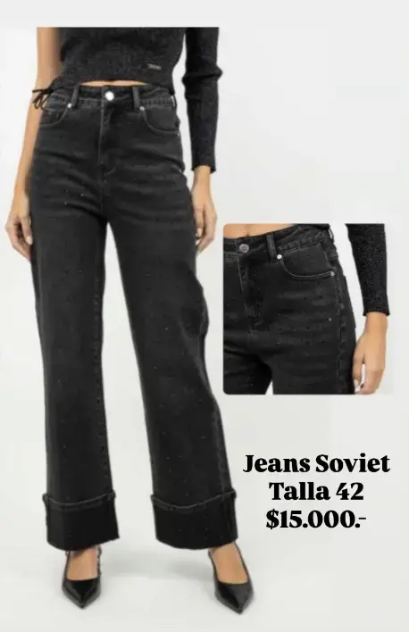 Jeans Soviet negros talla 42
