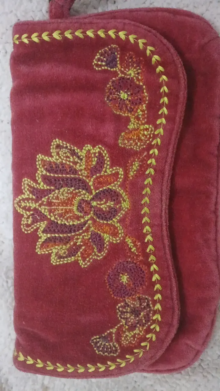 Cartera roja Umbrale de terciopelo - 4