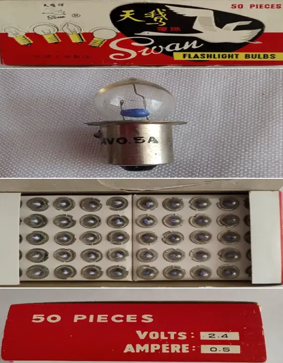 Caja de 50 ampolletas Vintage Swan para linterna - 2