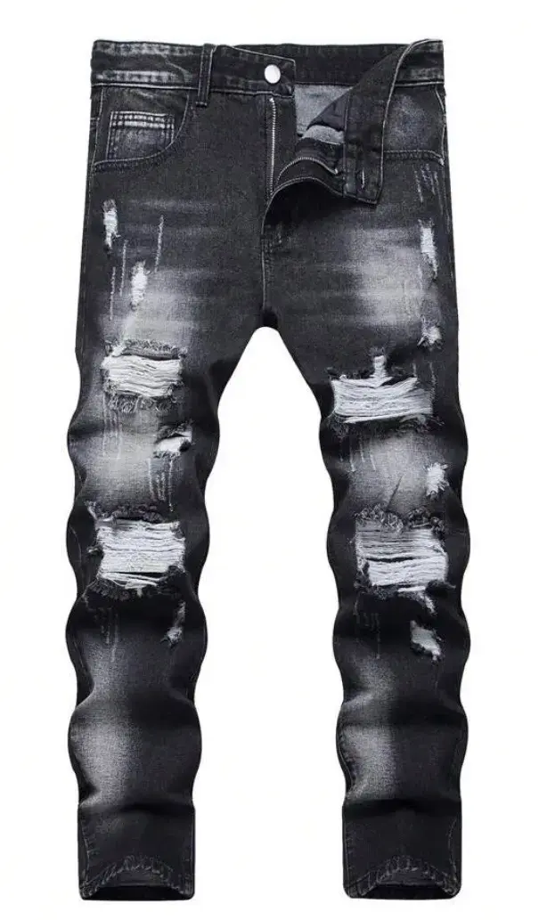 Jeans negros desgastados Talla 16