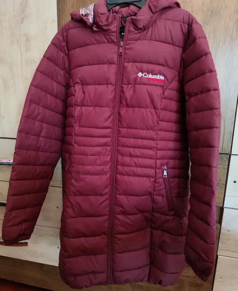 Chaqueta acolchada burdeos para mujer - 1