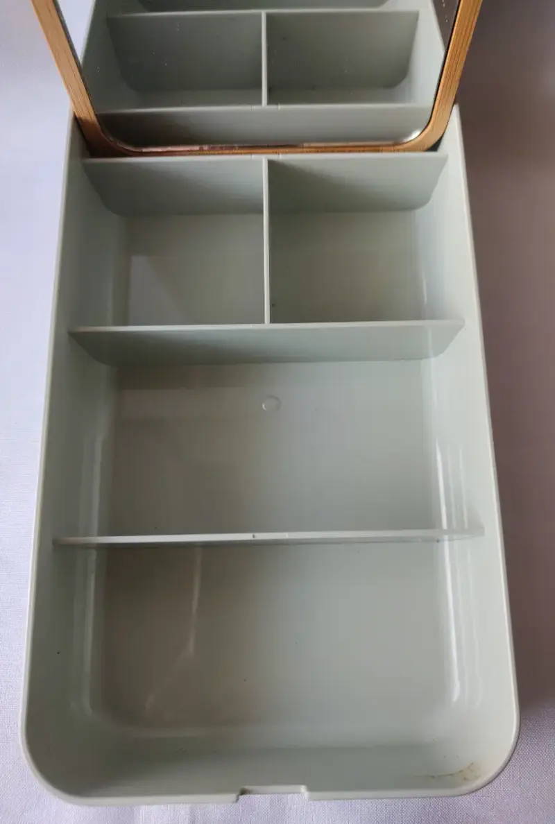 Caja Con Espejo Con Compartimentos - 3