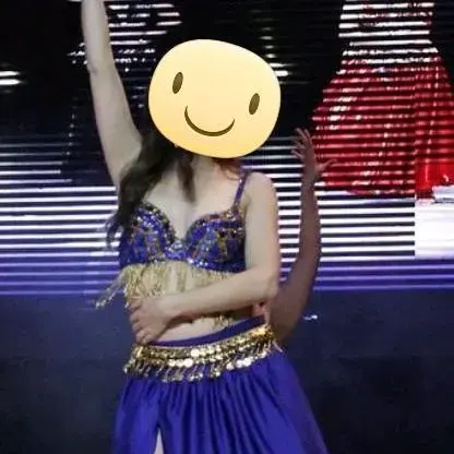 Traje danza árabe - sostén(34B), caderín y falda - 4
