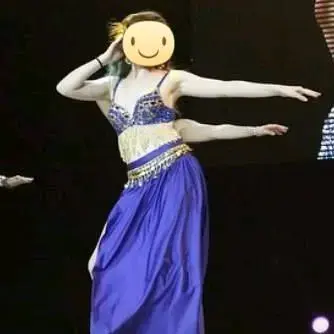 Traje danza árabe - sostén(34B), caderín y falda - 5