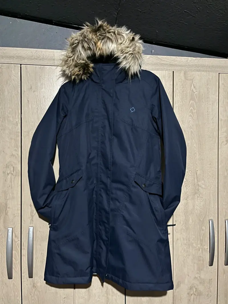 Parka azul con capucha y forro interior - 2