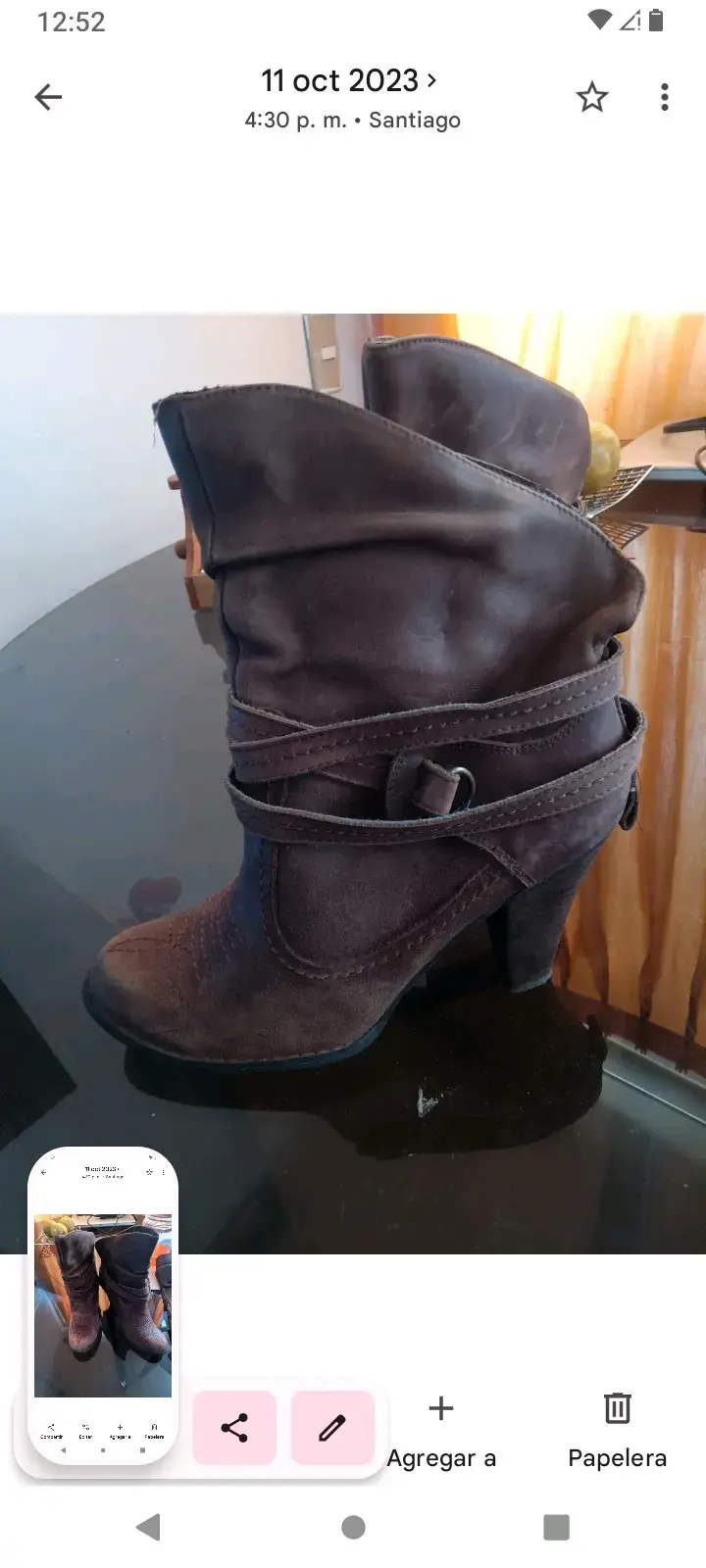 Botas de cuero marrón con diseño western - 2