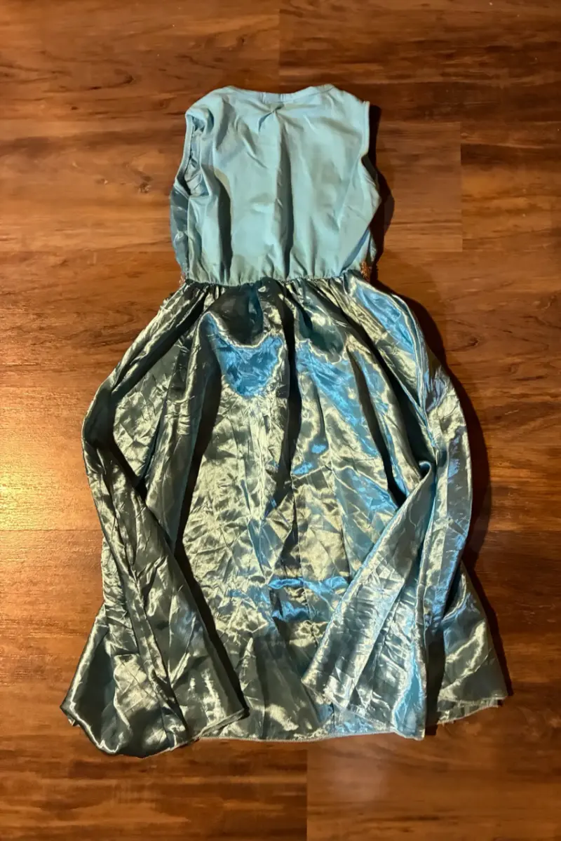 Vestido princesa azul para niña T8-10 - 3