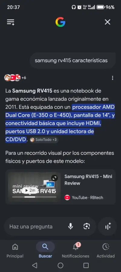 Notebook Samsung RV415 - miniatura 5