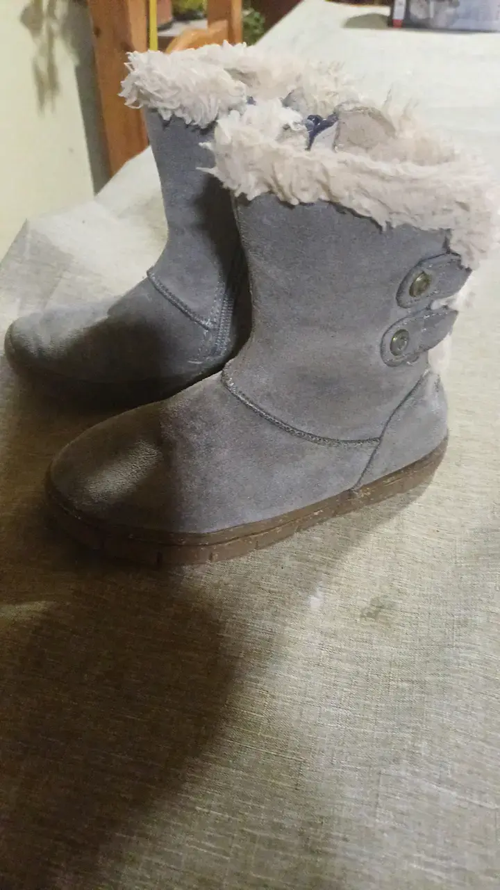 Botas de invierno para niña gris con forro n 25 - 1