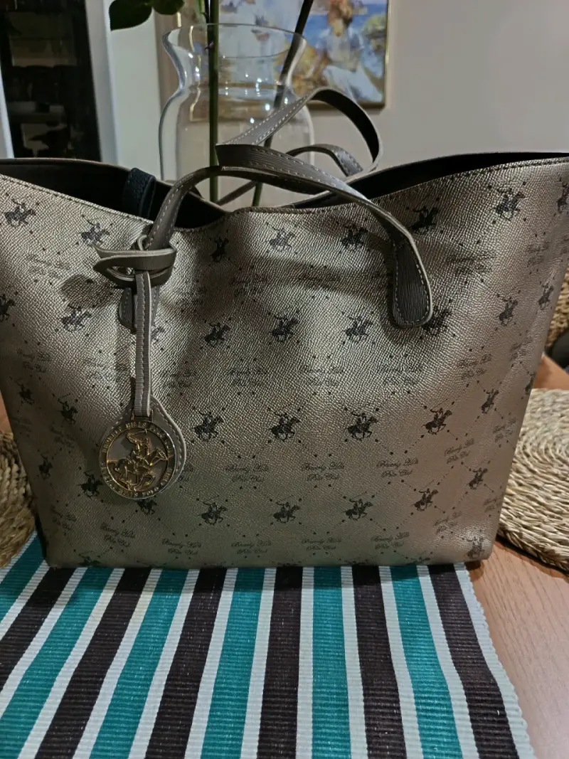 Bolso tote dorado metizado - 1