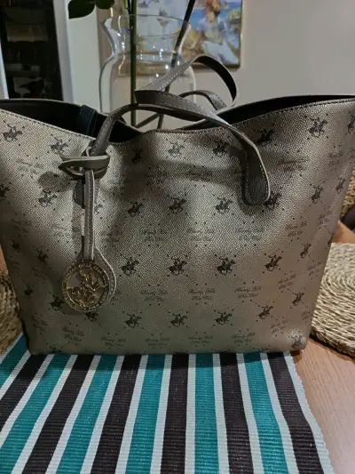 Bolso tote dorado metizado - miniatura 1