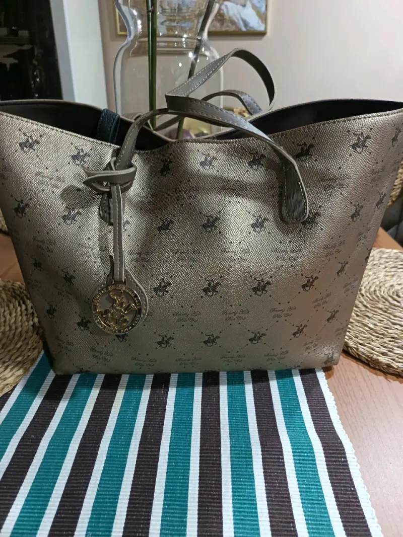 Bolso tote dorado metizado - 2
