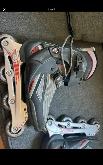 Patines en línea Fila Dynamic Flex negros - miniatura 1