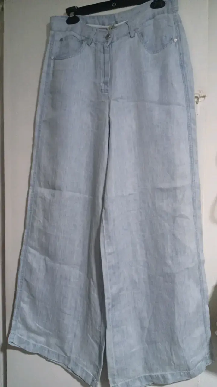 Pantalones cargo de mezclilla azul - 2