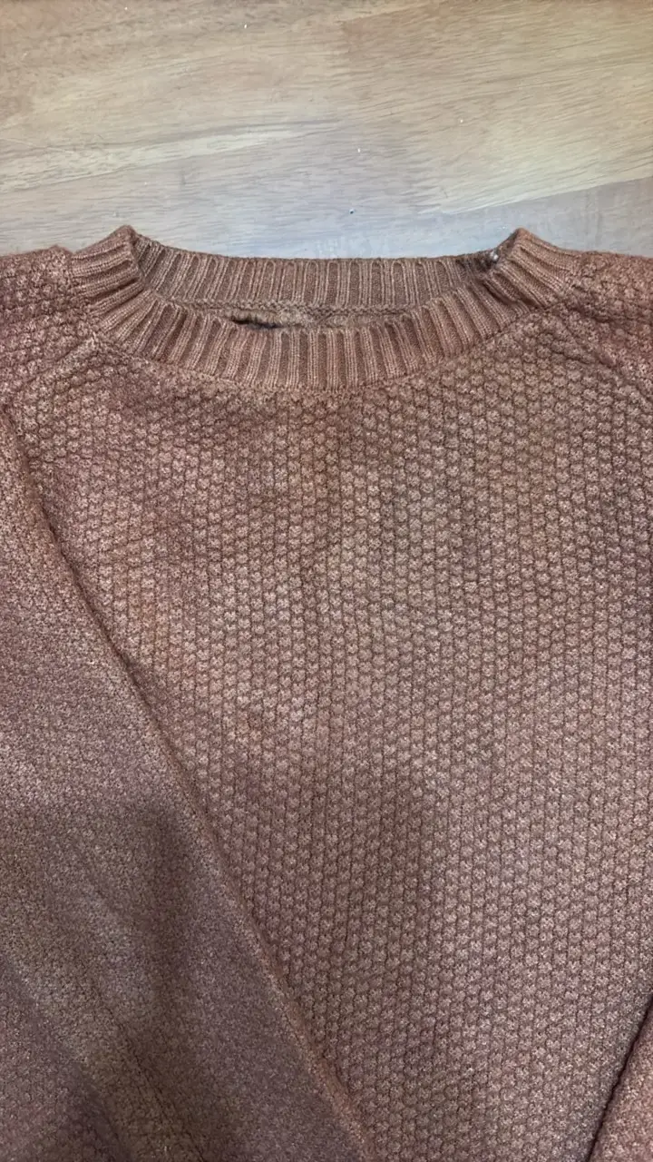 Suéter ladrillo tejido para mujer - 2