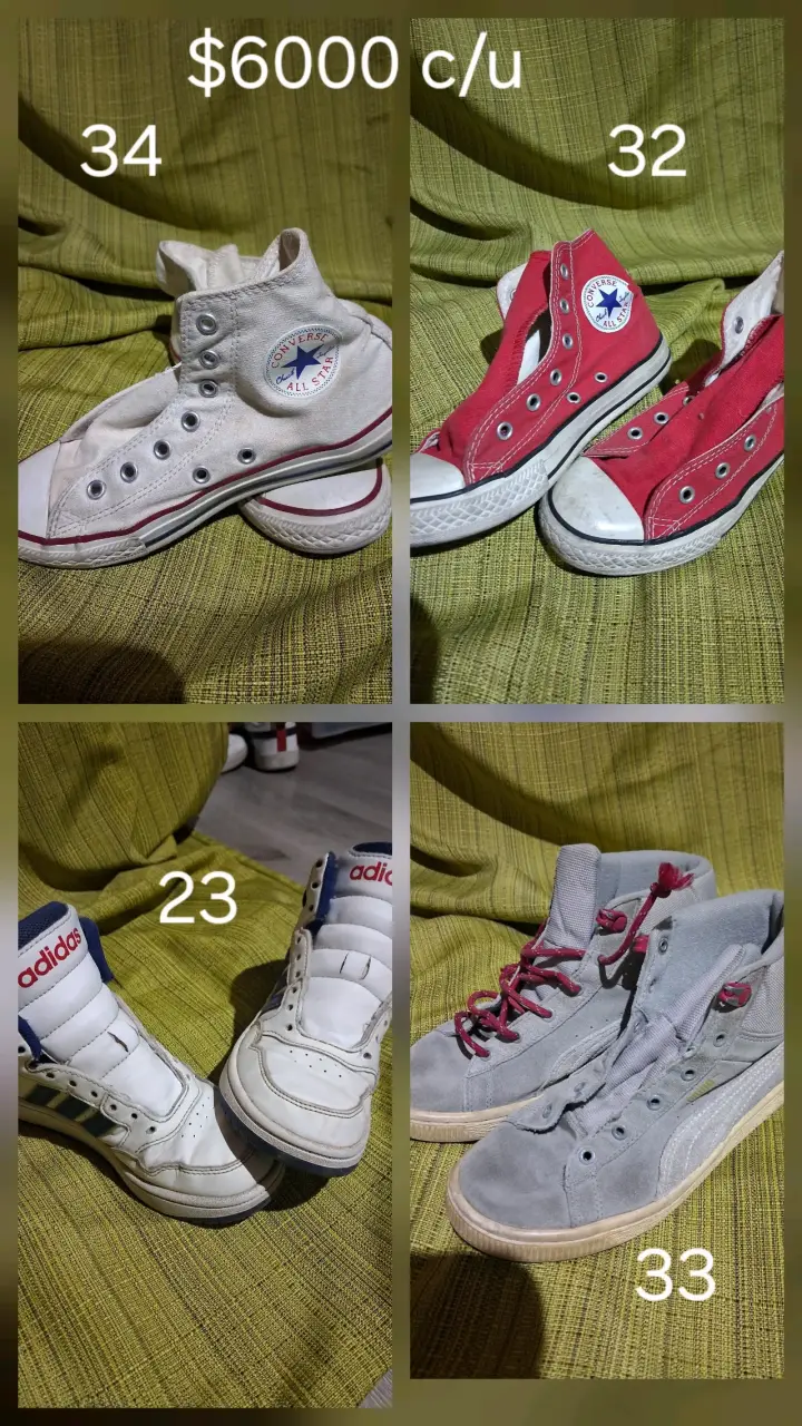 Zapatillas Converse y Adidas usadas en buen estado - 1