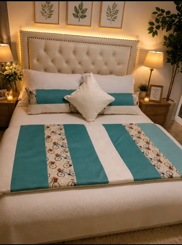 Juego de cama con diseño de bicicletas