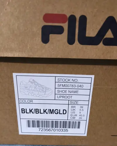 Zapatillas Fila negras deportivas unisex - miniatura 5