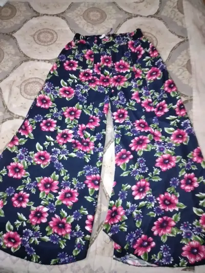 Pantalones anchos florales mujer - miniatura 1