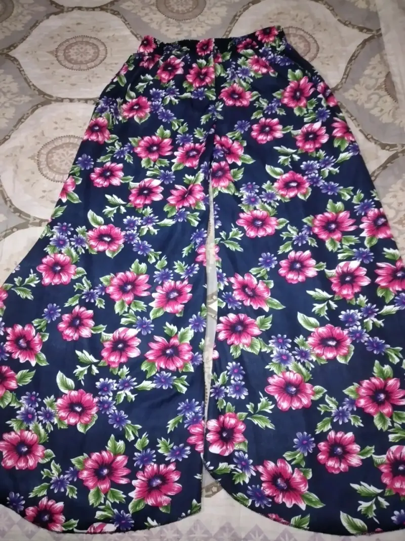 Pantalones anchos florales mujer - 3