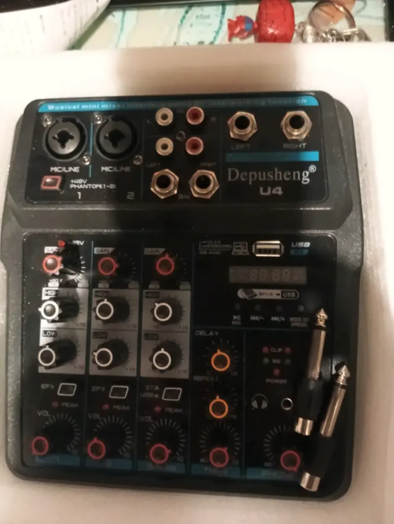 Mezclador de audio Depusheng U4 con USB - 2