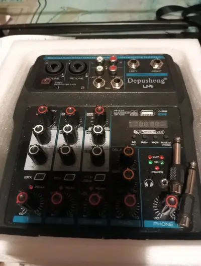 Mezclador de audio Depusheng U4 con USB - miniatura 3