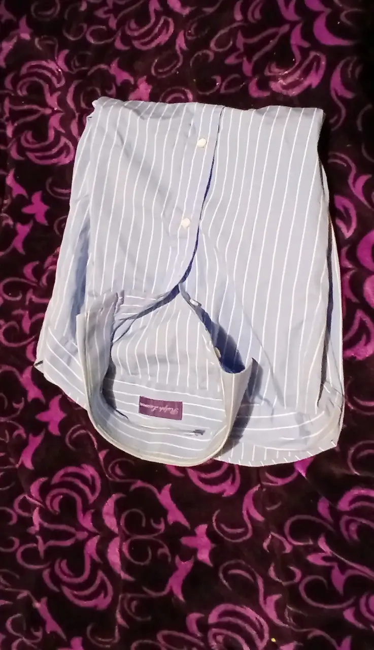 Camisa ralph purple rayas azul claro para hombre - 1