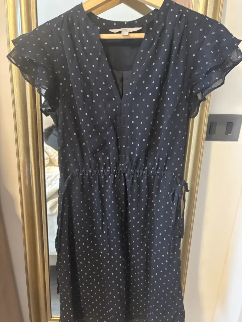 Vestido azul H&M con estampado de puntos - 2