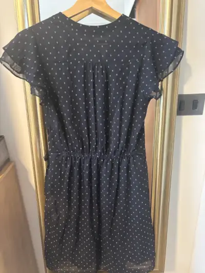 Vestido azul H&M con estampado de puntos - miniatura 4
