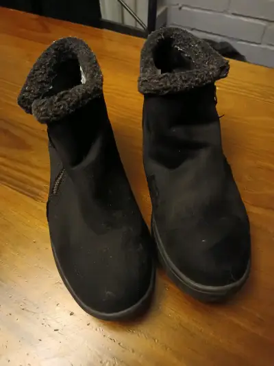 Botines negros 37 con forro de lana - miniatura 1