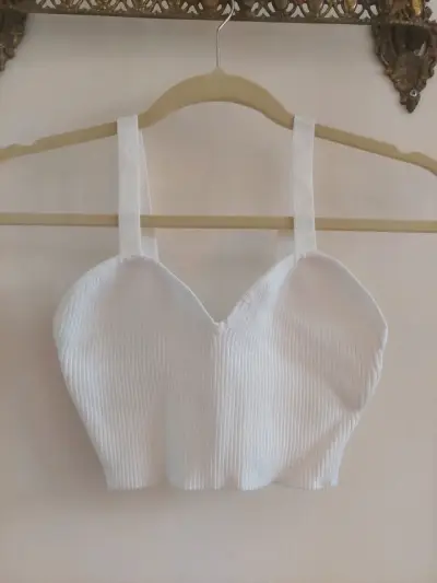 Top corto blanco Zara - miniatura 1
