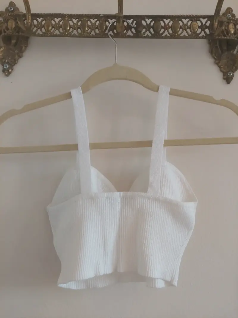 Top corto blanco Zara - 2
