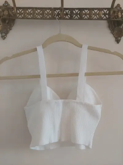 Top corto blanco Zara - miniatura 2