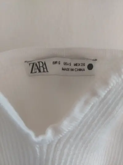 Top corto blanco Zara - miniatura 3
