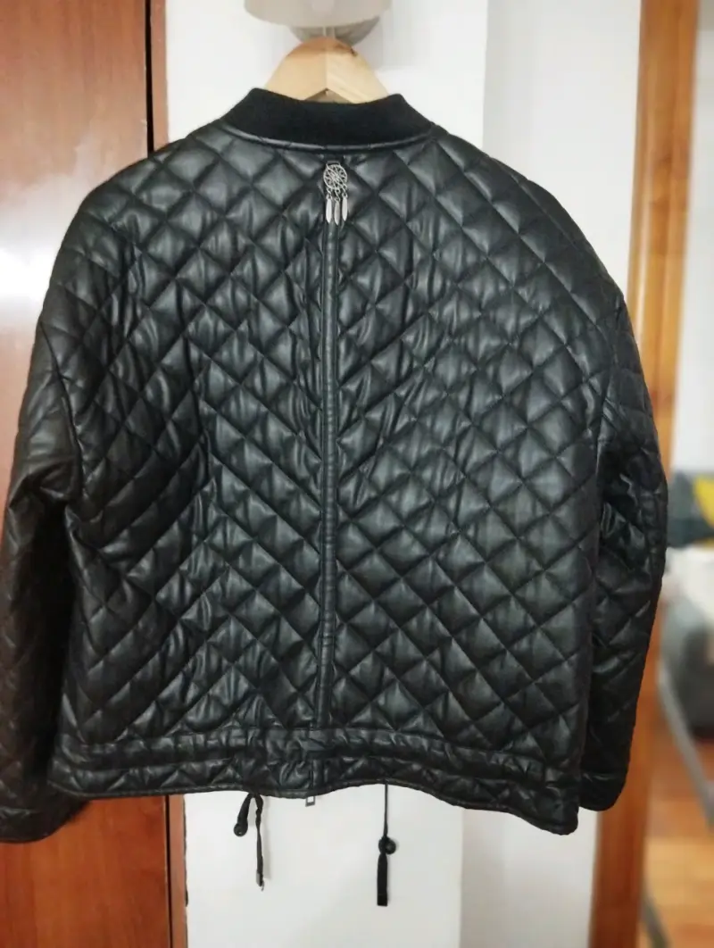 Chaqueta bomber acolchada negra para hombre - 2