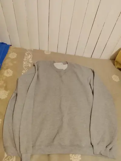 Polerón gris unisex de algodón - miniatura 1