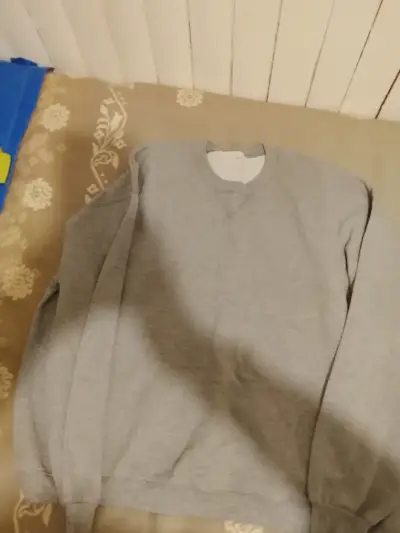 Polerón gris unisex de algodón - miniatura 2