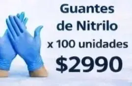 Guantes de nitrilo azules x 100 unidades