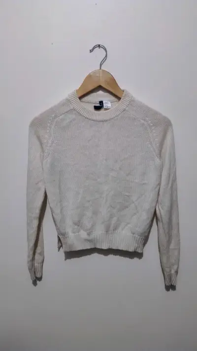 Suéter beige de lana para mujer - miniatura 1