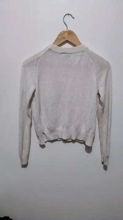 Suéter beige de lana para mujer - miniatura 2