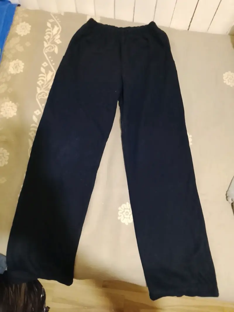Pantalones de algodón negros para hombre