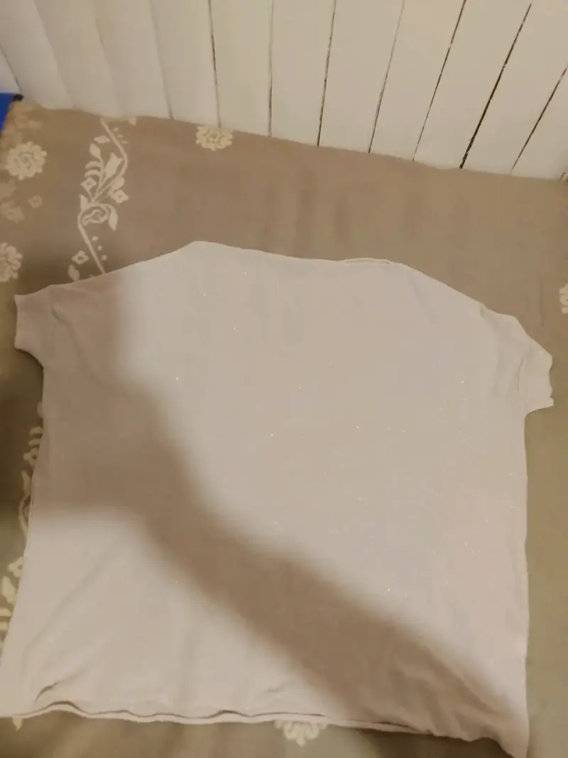 Polera beige de algodón para mujer
