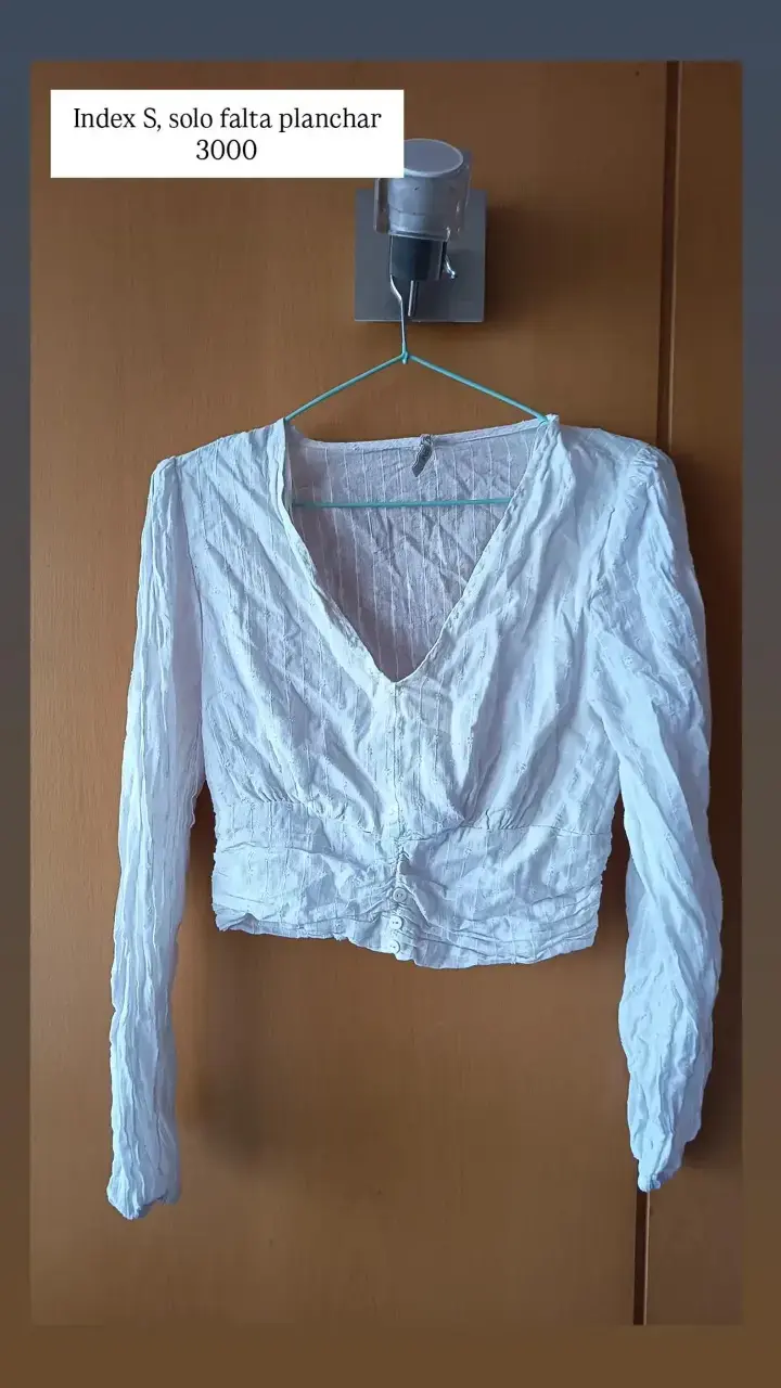 Blusa blanca de manga larga Index talla S