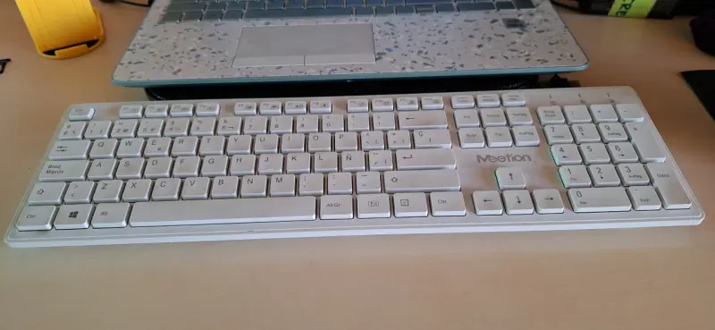 Teclado inalámbrico blanco Meetion