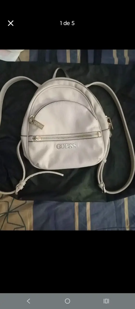 Mochila Guess pequeña color beige - 1