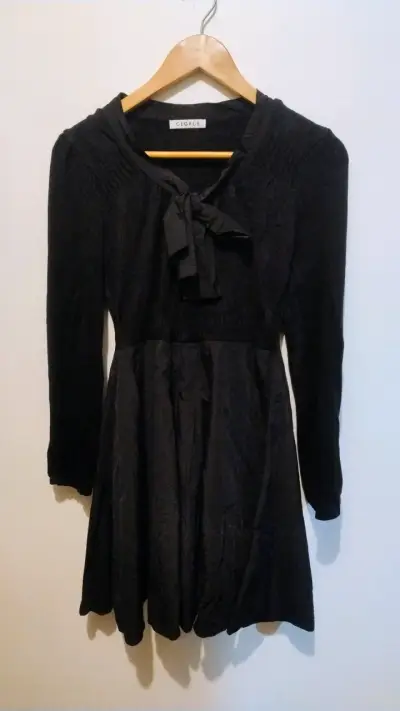 Vestido negro con lazo marca George - miniatura 1