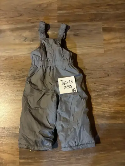 Overol impermeable gris para niños 12-18 meses - miniatura 2