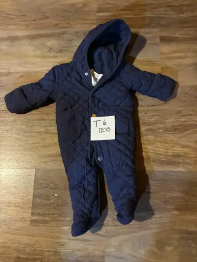 Enterito acolchado azul para bebé T6 meses - miniatura 1